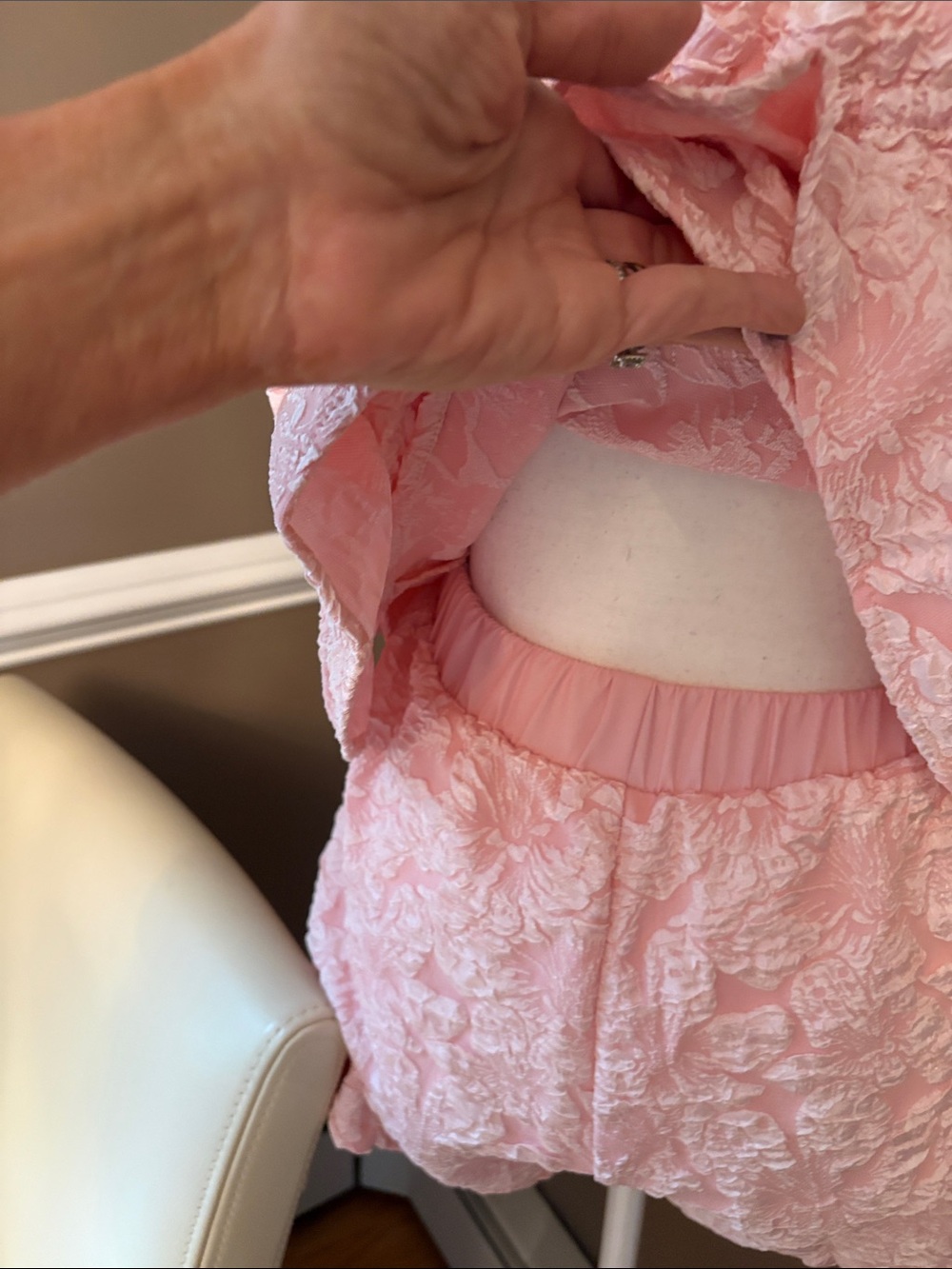 Women's Pink Ruffled Lace Set - Picture 6 of 8